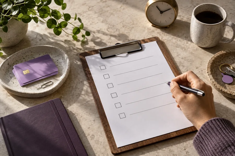 Concept photograph illustrating switching-checklist