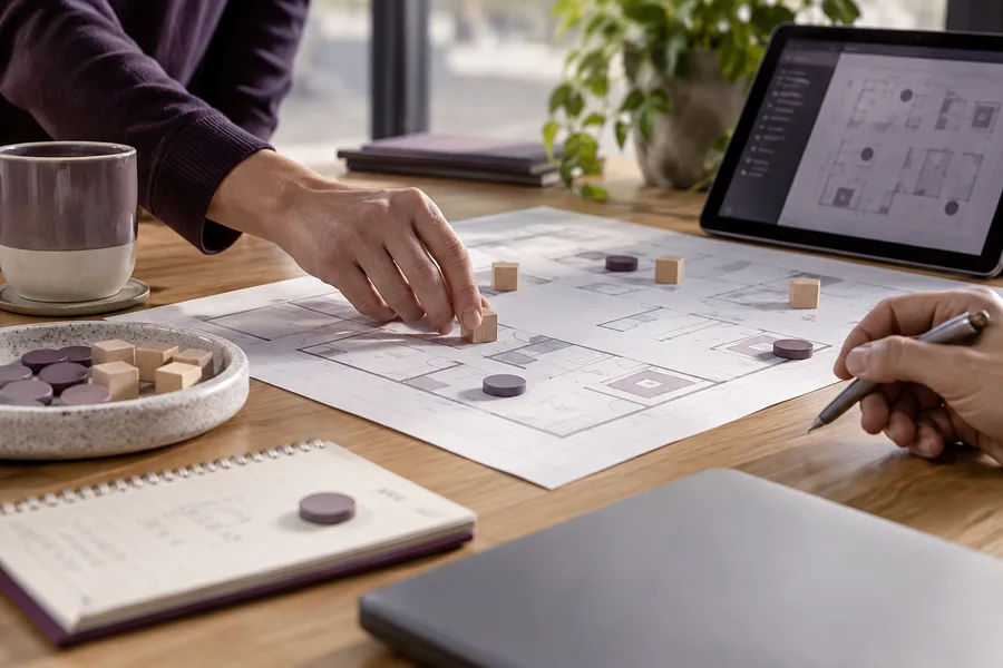 Concept photograph illustrating delivery-planning